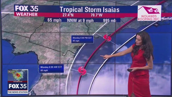Tropical Storm Isaias shifts east and continues slow trek along Florida coast
