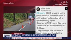 Cyclist in critical condition after hit-and-run