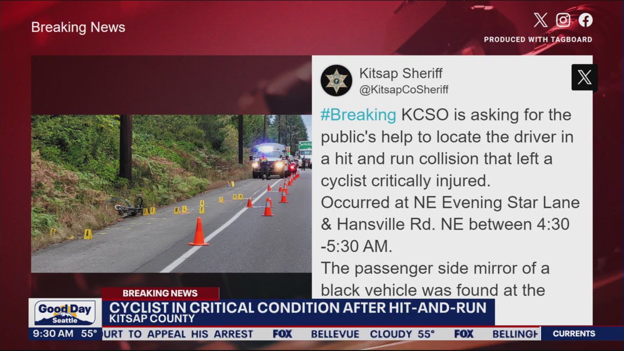 Cyclist in critical condition after hit-and-run