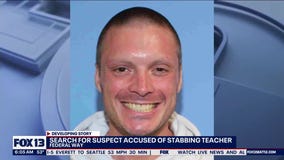 Police search for man suspected of stabbing teacher