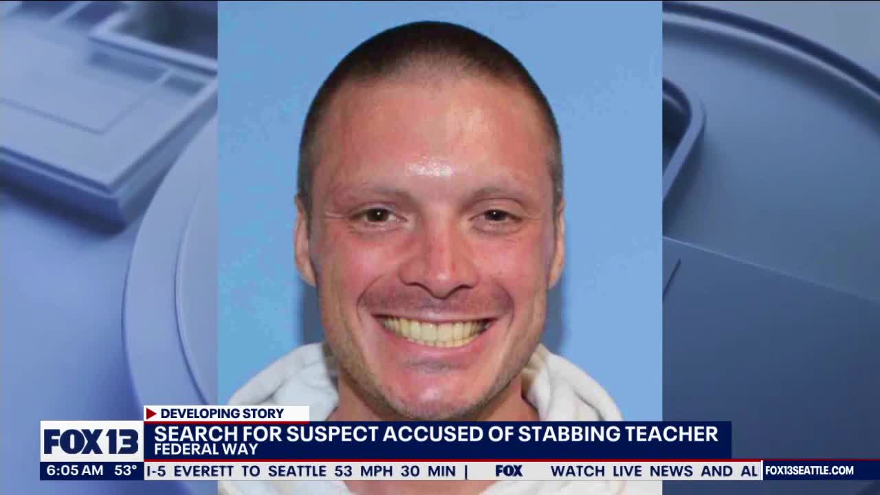 Police search for man suspected of stabbing teacher