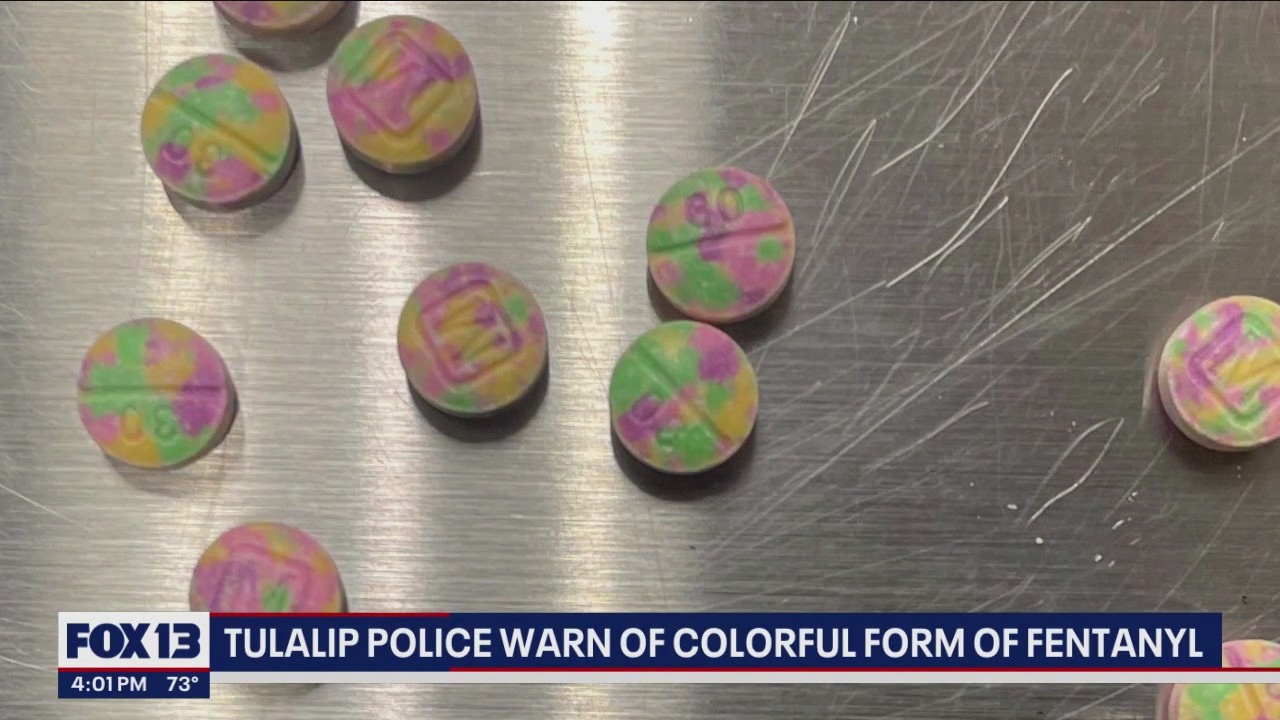 Authorities issue warning about new colorful form of fentanyl-laced pills