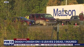 Deadly crash investigation on I-5 near JBLM