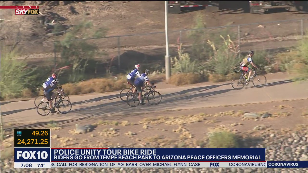 Police unity bike ride in support of fallen law enforcement officers