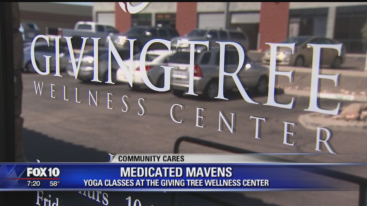 The medical mavens teach a yoga class at a medical marijuana dispensary