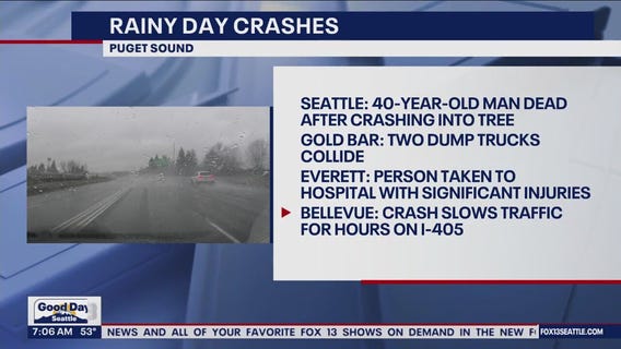 Rain returns to Seattle and crashes increase