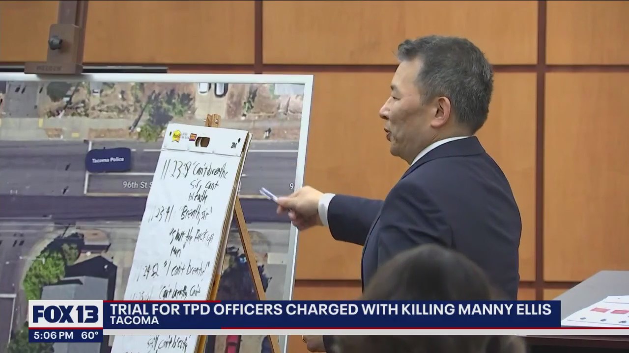 Jury hears Manny Ellis' last words at trial of Tacoma officers accused in his death