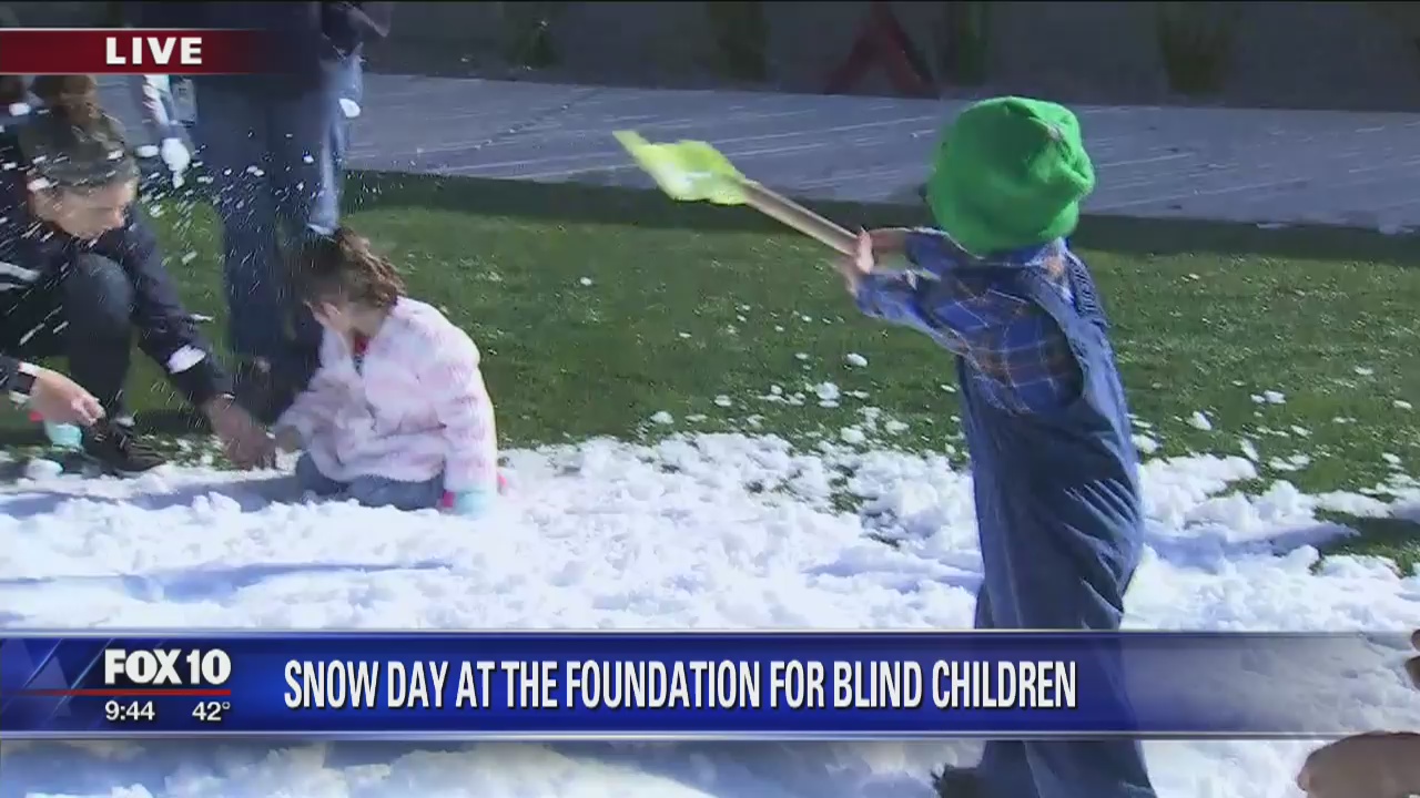 Snow day for blind children
