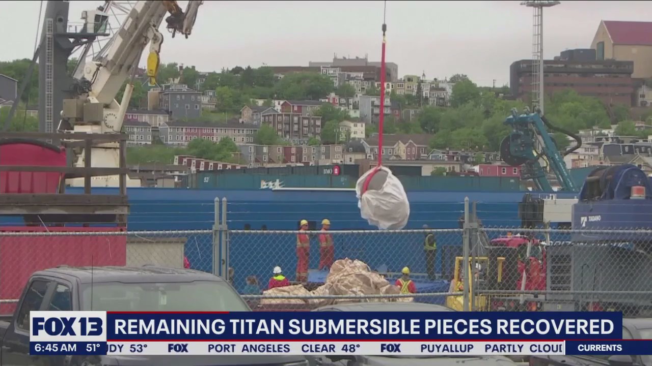 Remaining Titan submersible pieces recovered