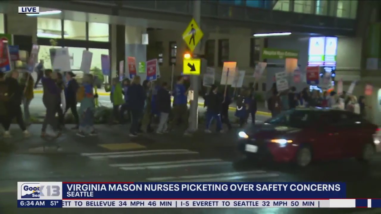 Virginia Mason nurses picketing over safety concerns