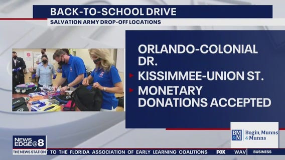 FOX 35 teams up with Salvation Army in back-to-school drive