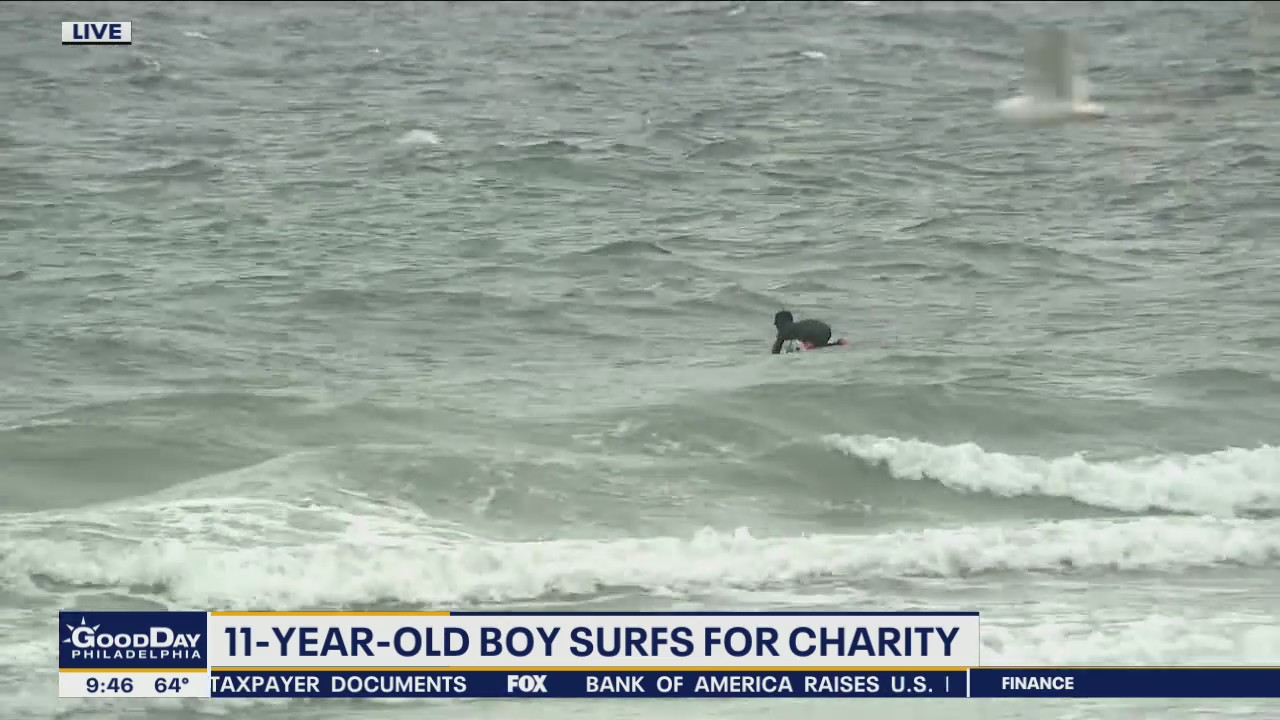 New Jersey boy makes waves surfing for 730 days in a row