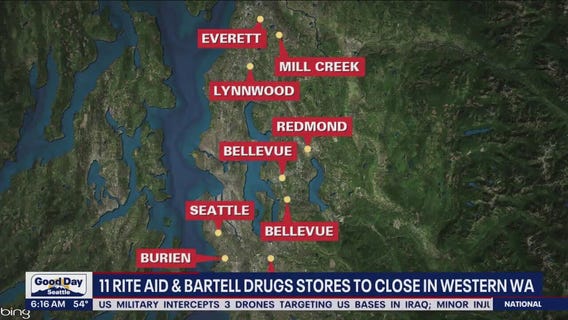 11 Rite Aid, Bartell Drugs stores set to close in Washington state