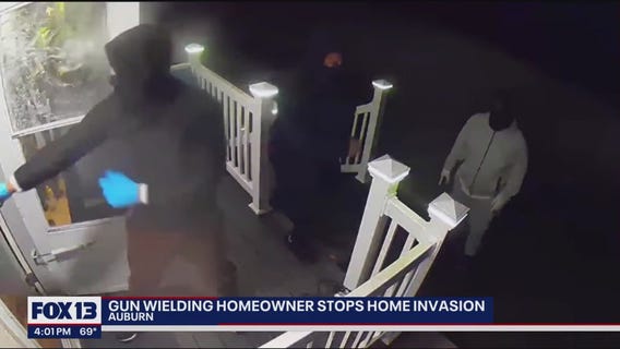 Wild video shows Washington homeowner shoot at 3 suspects during attempted home invasion