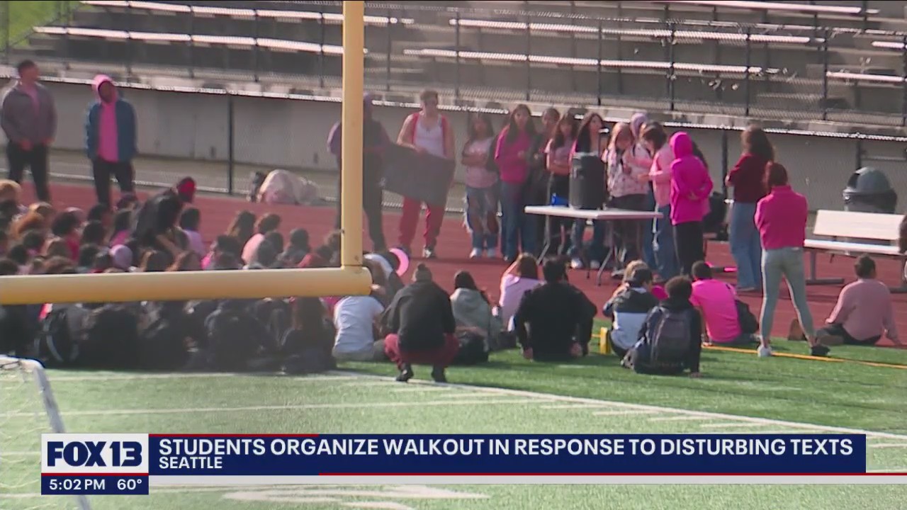 Students organize walkout in response to disturbing texts