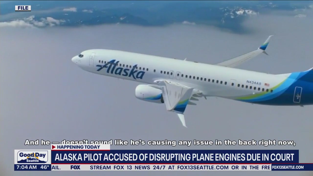 Alaska pilot accused of disrupting plane engines due in court