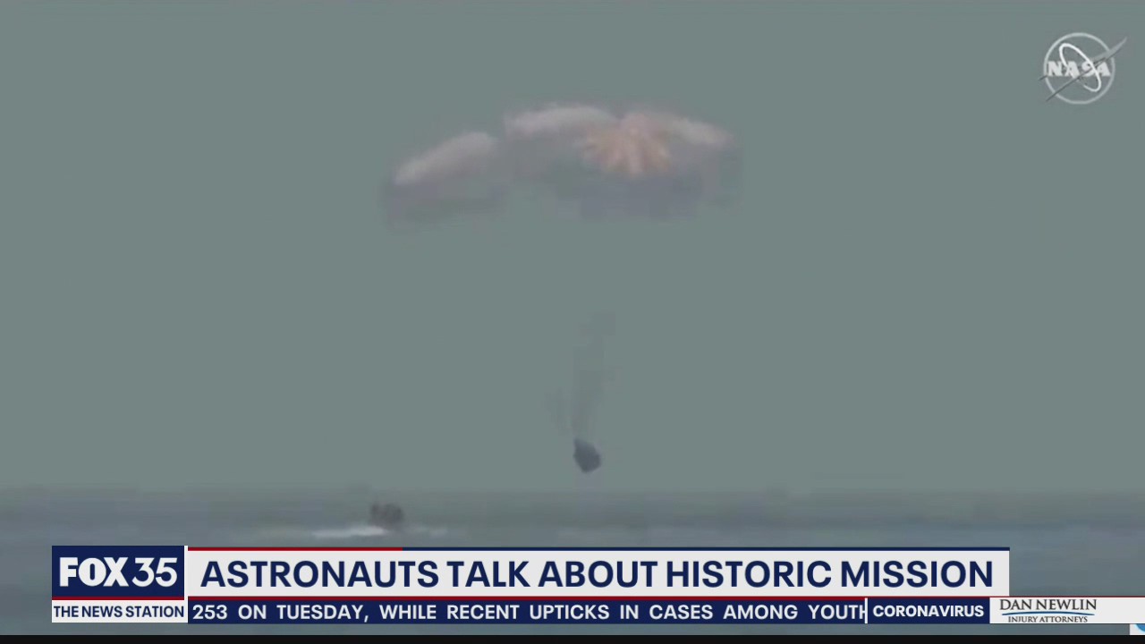 Astronauts talk about historic mission