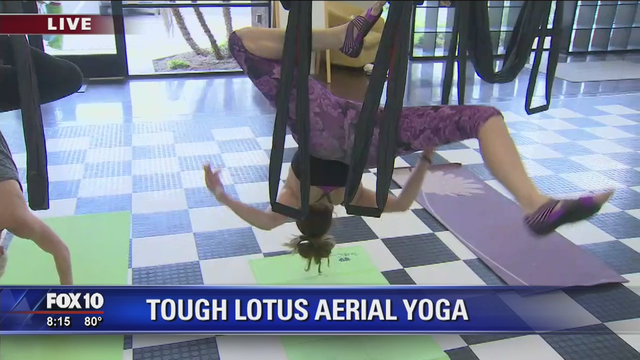 Tough Lotus aerial yoga