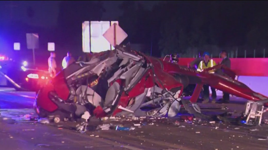 Medical helicopter crashes on Sacramento freeway, injuring 3