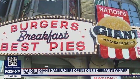 Nation's Giant Hamburgers opens on SF's Fisherman's Wharf