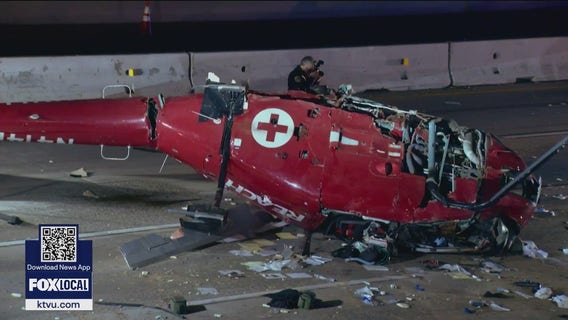 Motorists lift medical helicopter to rescue woman after crash on highway