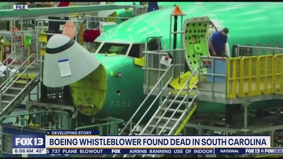 Boeing whistleblower found dead in South Carolina