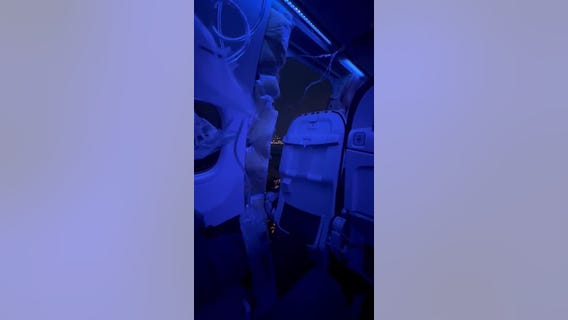 RAW VIDEO: Passenger recording of Boeing mid-flight blowout