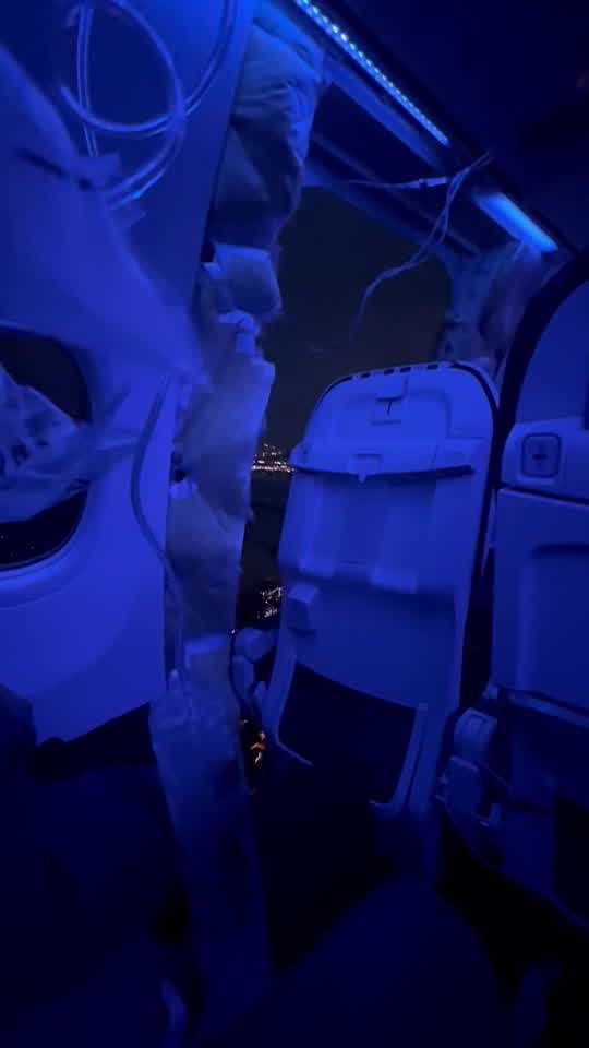 RAW VIDEO: Passenger recording of Boeing mid-flight blowout
