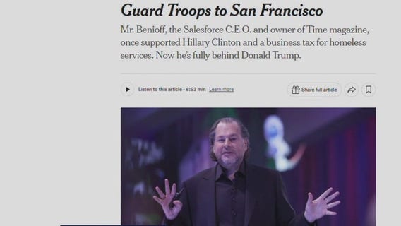 Benioff says he'd support National Guard in San Francisco ahead of Dreamforce: report