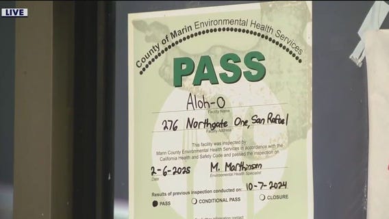 Expired health inspection cards at Marin County restaurants