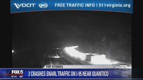 2 crashes snarl traffic on I-95 in Prince William County