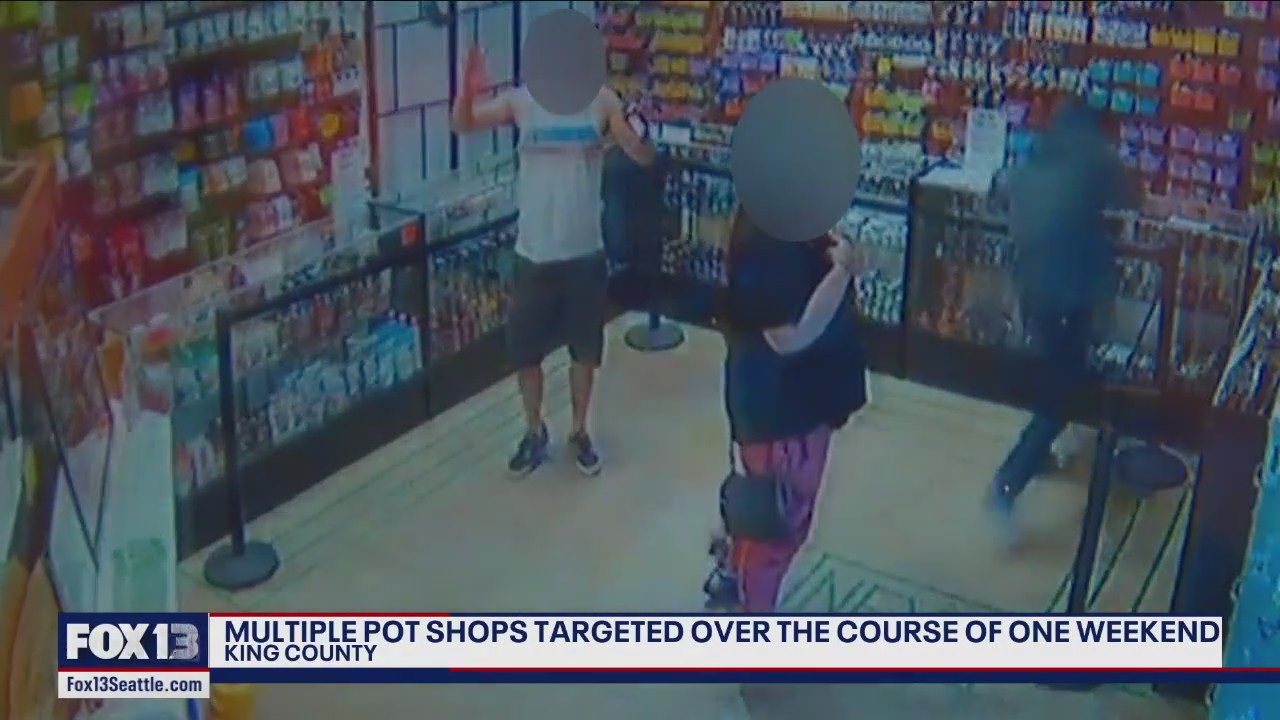 Multiple pot shops targeted in just one weekend