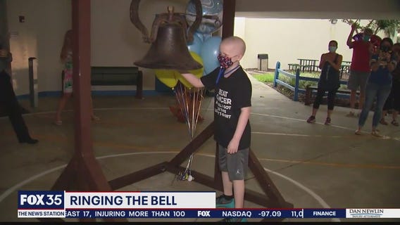 Boy, 9, is cancer free after months-long battle