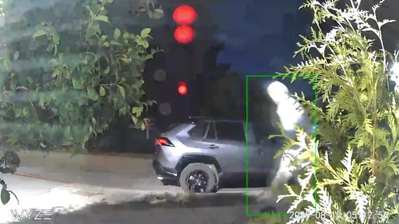 Raw video: Rockridge vandal hurling rocks through windows