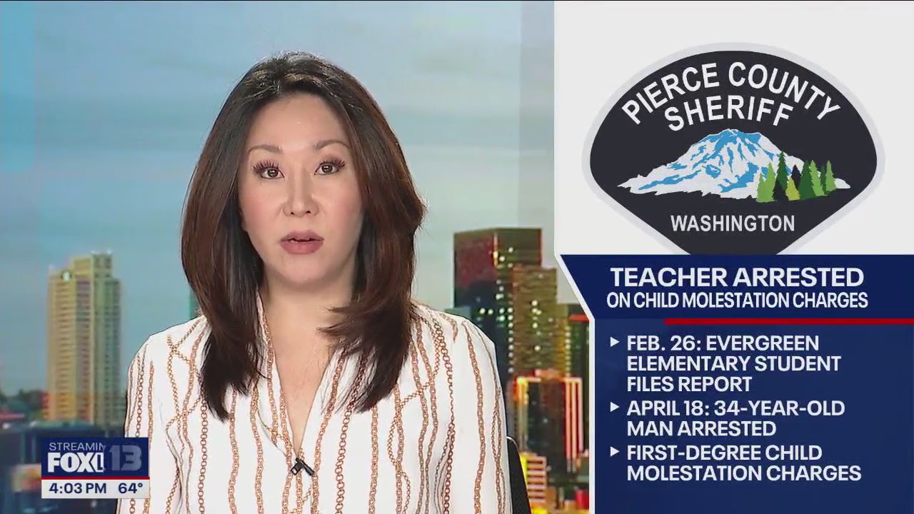 Elementary school teacher in Pierce County charged with child molestation