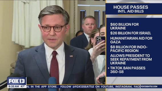 House passes $95 billion aid package for Ukraine, Israel and Taiwan