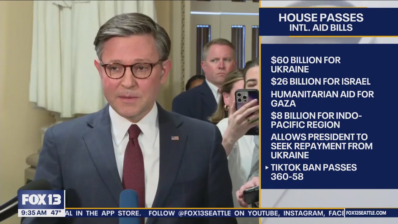 House passes $95 billion aid package for Ukraine, Israel and Taiwan