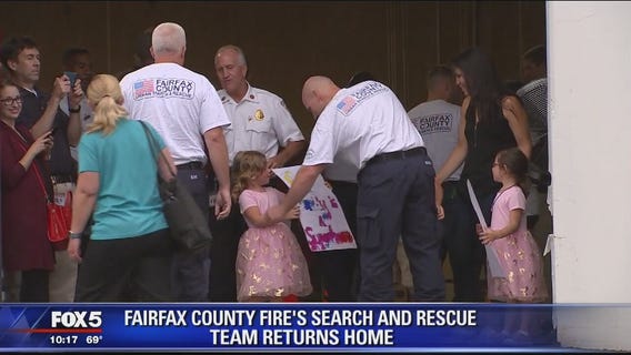 Virginia Task Force 1 returns home after deployment to Houston for Harvey