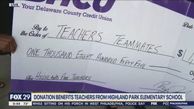 Donation benefits teachers from Highland Park Elementary School