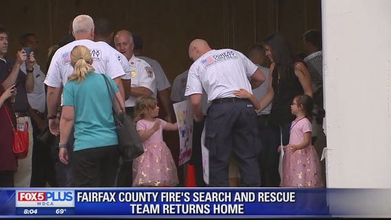Virginia Task Force 1 returns home to Fairfax County after deploying to Texas for Harvey relief