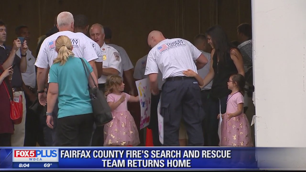 Virginia Task Force 1 returns home to Fairfax County after deploying to Texas for Harvey relief