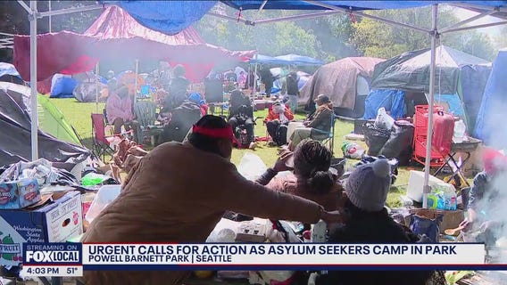 Neighbors call to 'move' asylum seekers out of Seattle park, into shelter