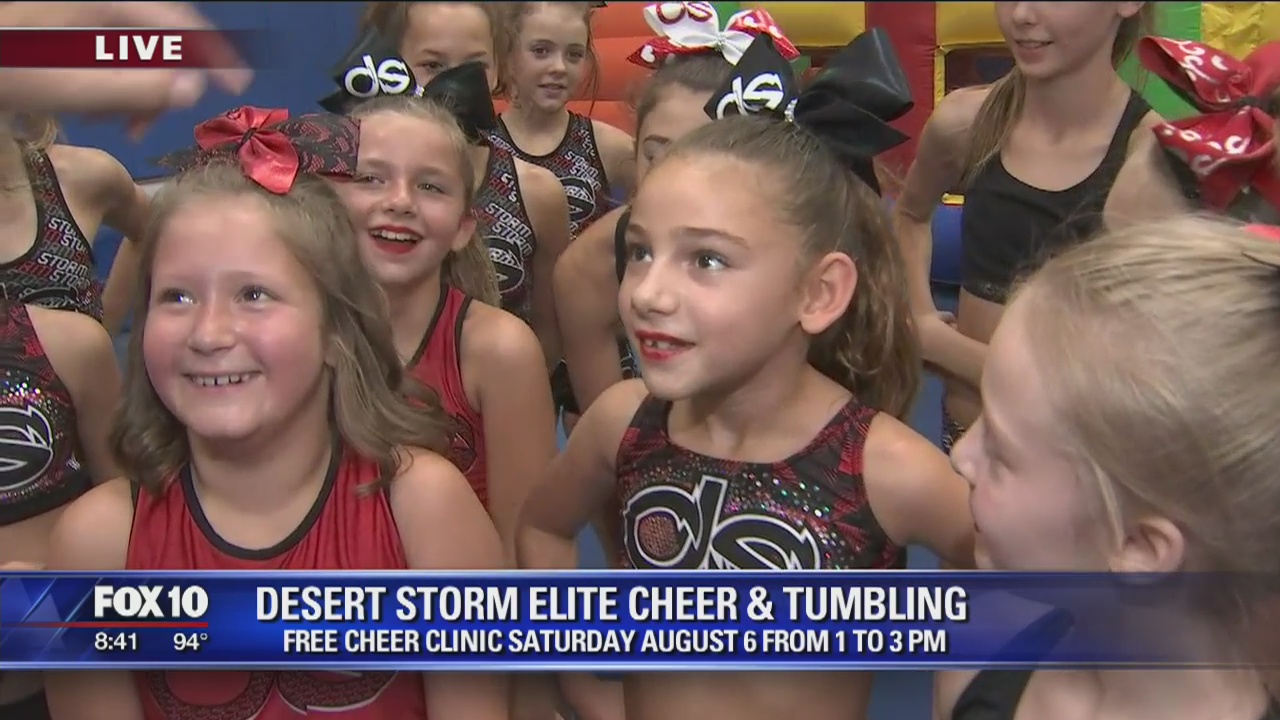Desert Storm Elite cheer and tumbling auditions