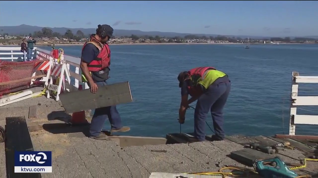 Santa Cruz Wharf repairs underway after car plunges into ocean