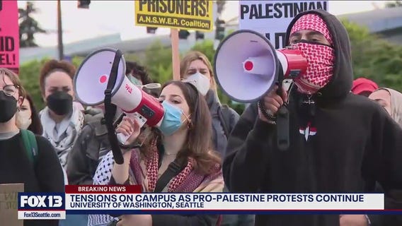 Scuffle breaks out at University of Washington pro-Palestine protest