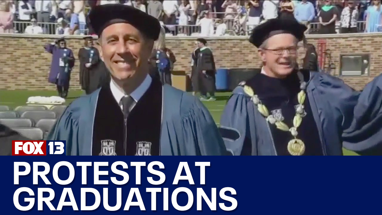 Students protesting Israel war at graduations across the U.S.