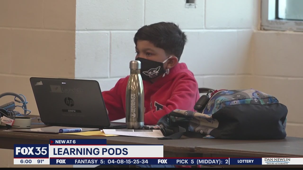Learning pods allow children to study in groups