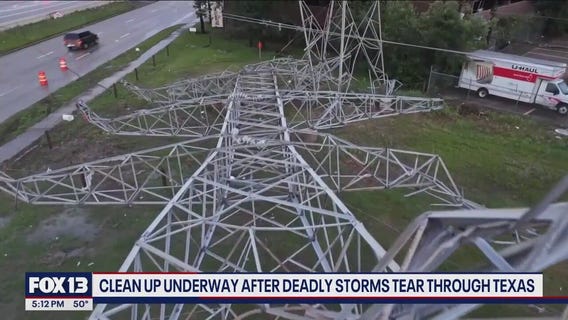 Cleanup underway after deadly storms tear through Texas