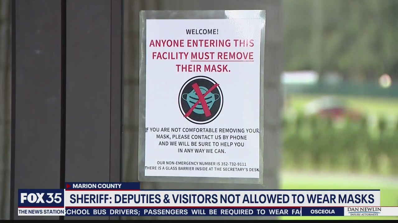 Sheriff says deputies, visitors not allowed to wear masks