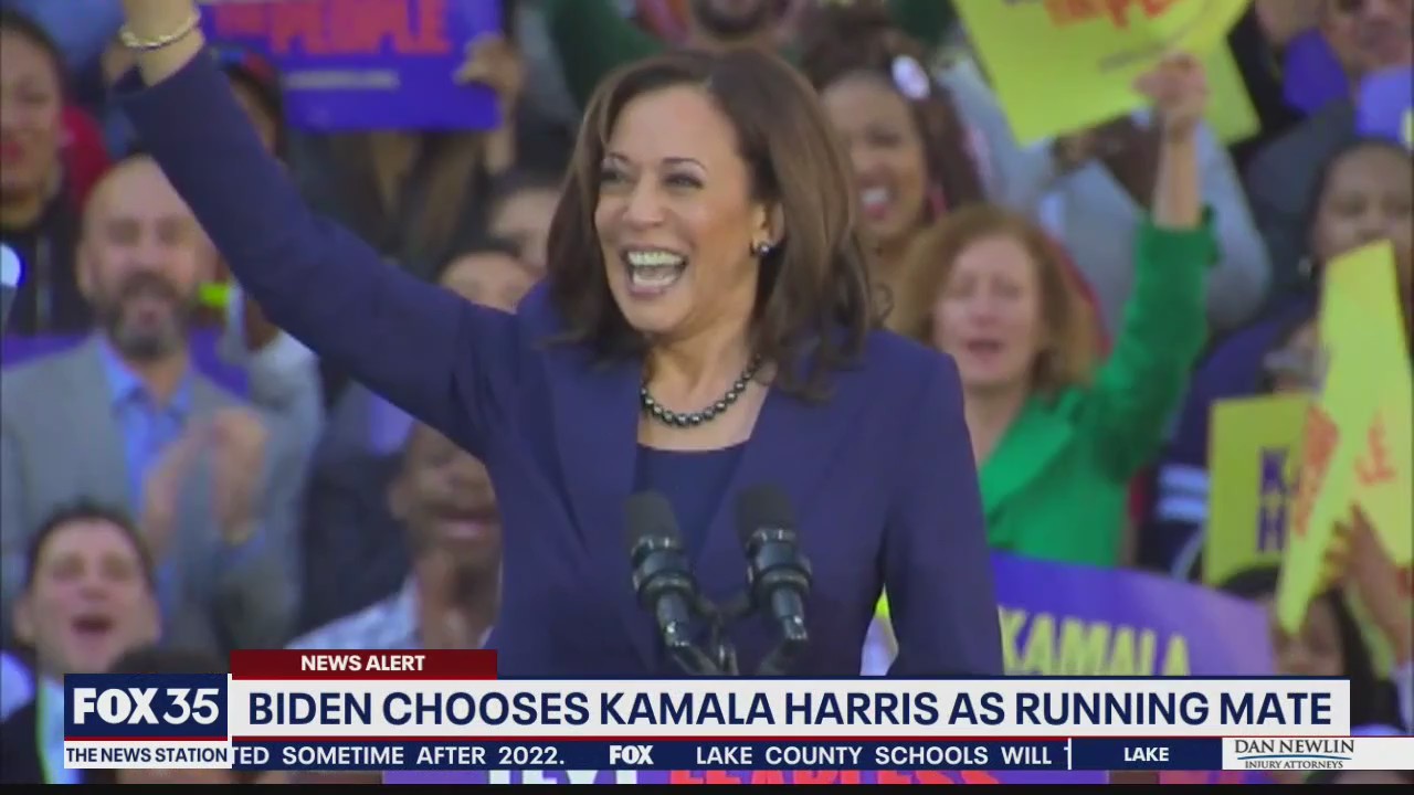 Biden chooses Kamala Harris as running mate